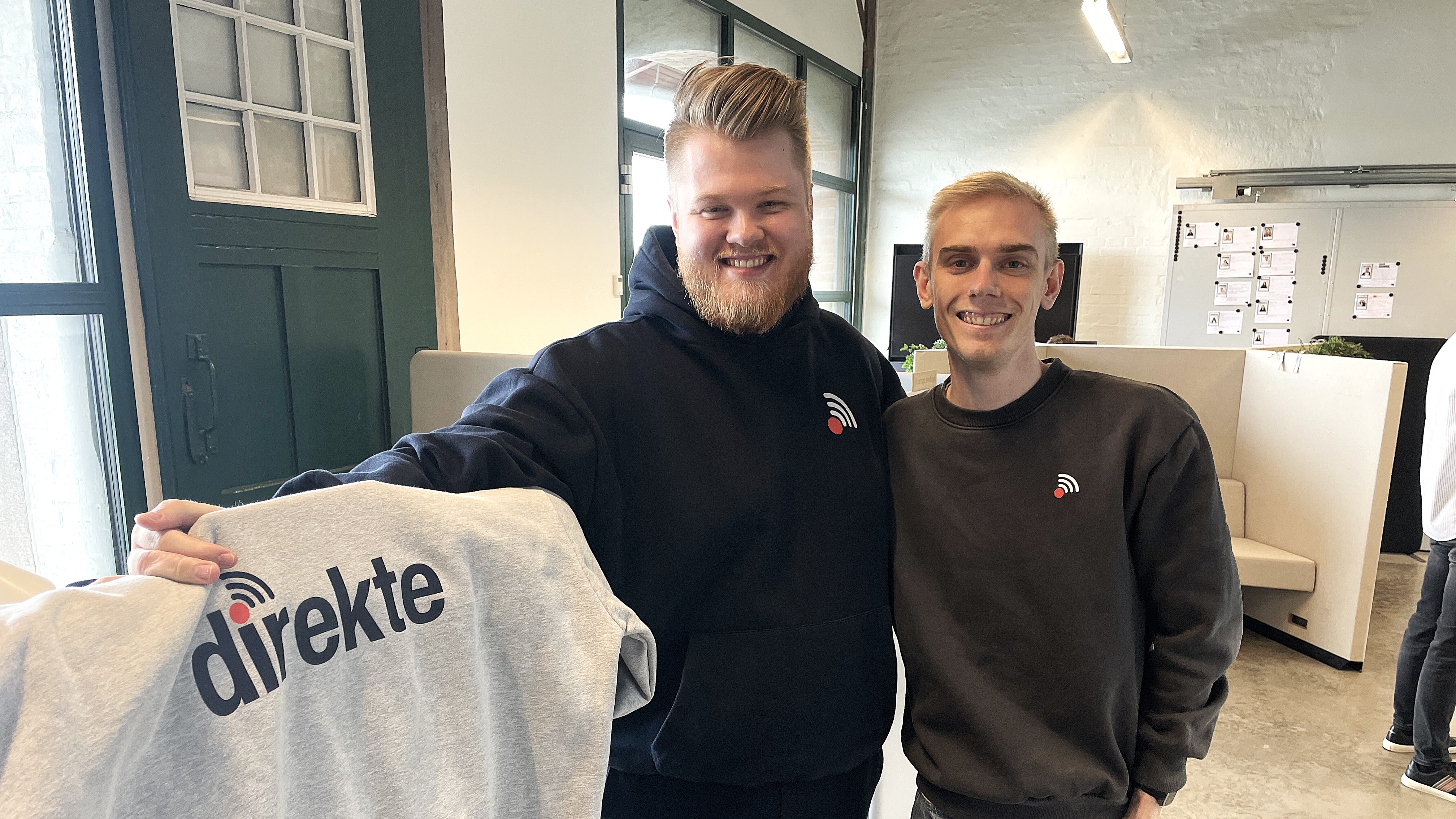 Casper Hyttel og Laust Larsen har store ambitioner. På deres hjemmeside for Direkte lyder visionen: ”At blive Europas førende platform for live shopping og skabe en fremtid, hvor enhver virksomhed kan sælge gennem levende, engagerende oplevelser”. Foto: John Ahle Petersen