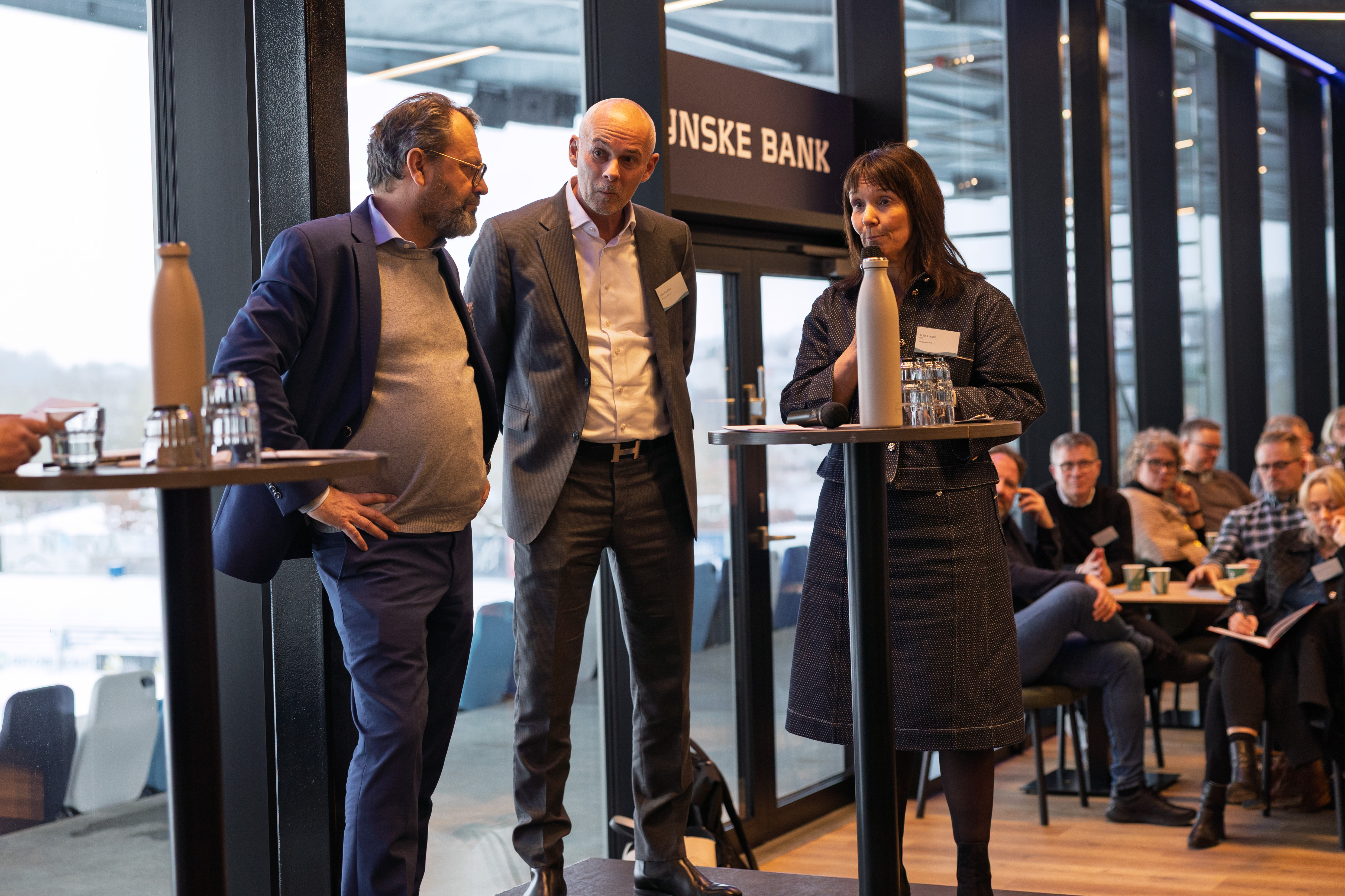 Fra venstre er det Jesper Werner Jensen fra TORA, Lars Fabricius fra Alfa Laval og Anita Larsen fra IPW Systems. Foto: Henrik Nordstrøm Holm