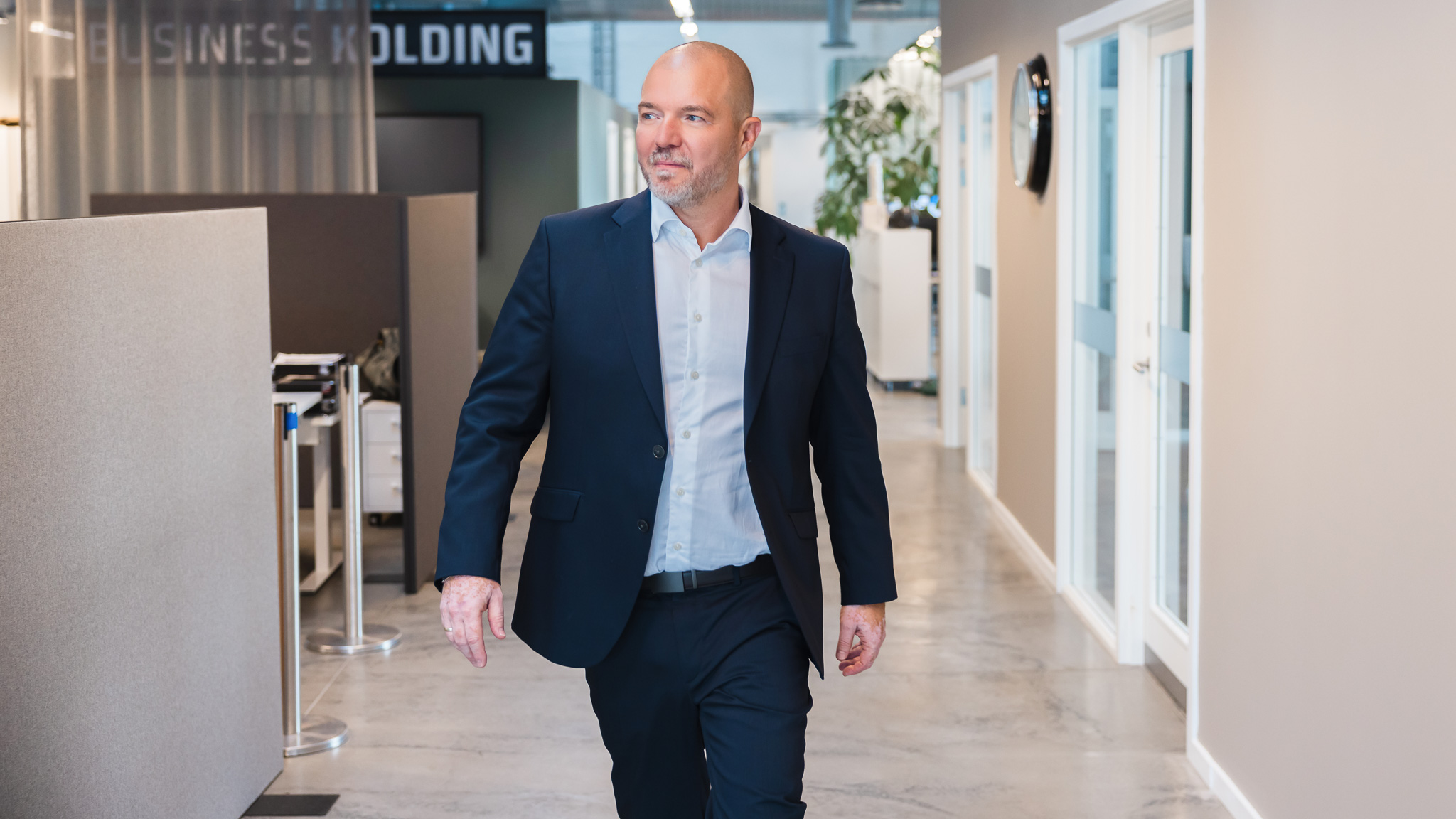 Morten Bjørn Hansen, direktør for Business Kolding, er glad for, at der er forbedringer på vej til det lokale erhvervsliv. Foto: Nadia Schmidt Larsen, Østerskovhus