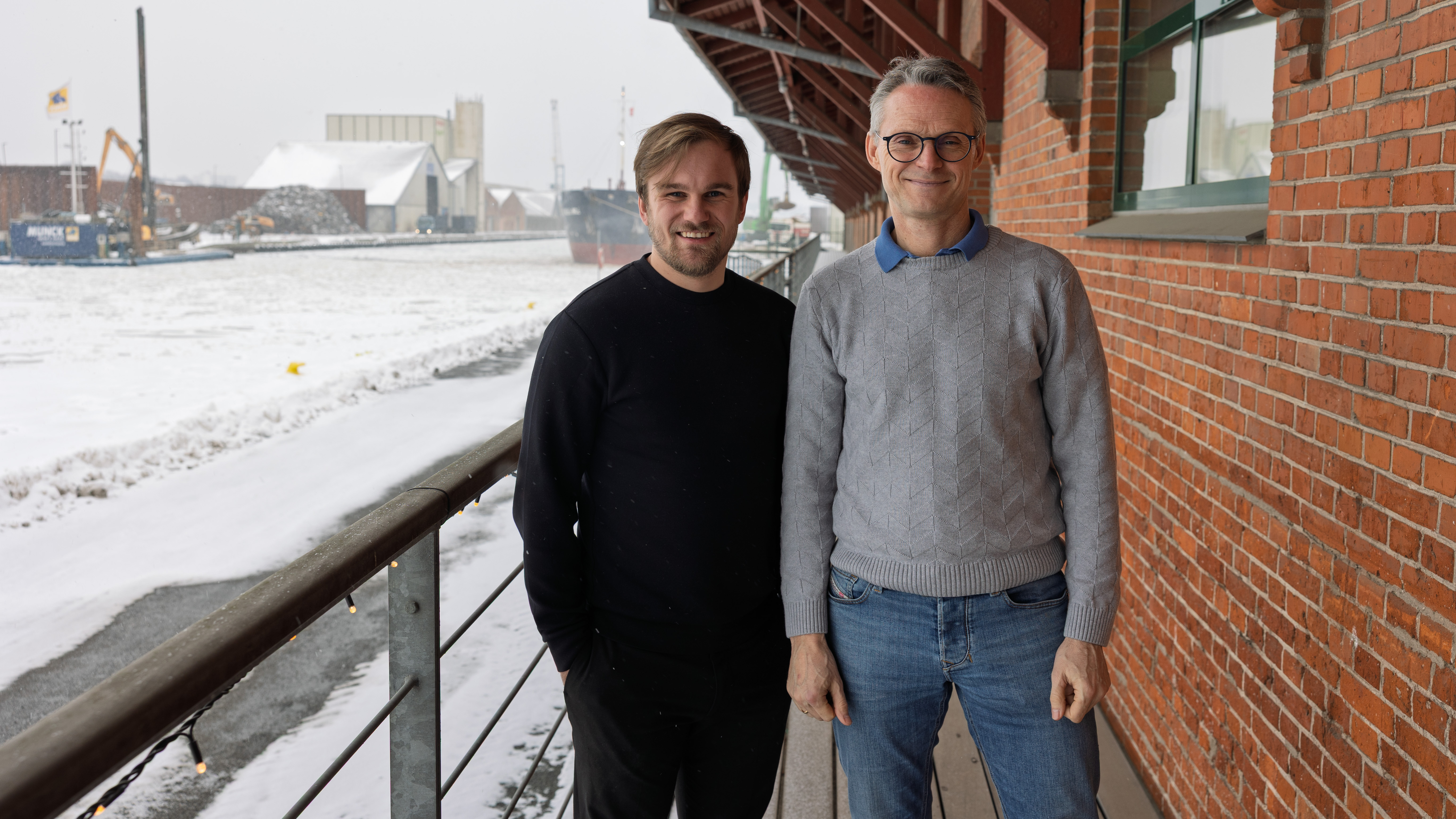 Daniel Gormsen (tv), der er ESG-ansvarlig hos pudeproducenten ZLEEPMATE, deltog i første møde sammen med sin direktør Carsten Nielsen. Foto: Henrik Nordstrøm Holm
